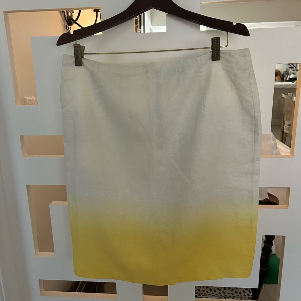 Elegant White and Yellow Ombre Skirt
